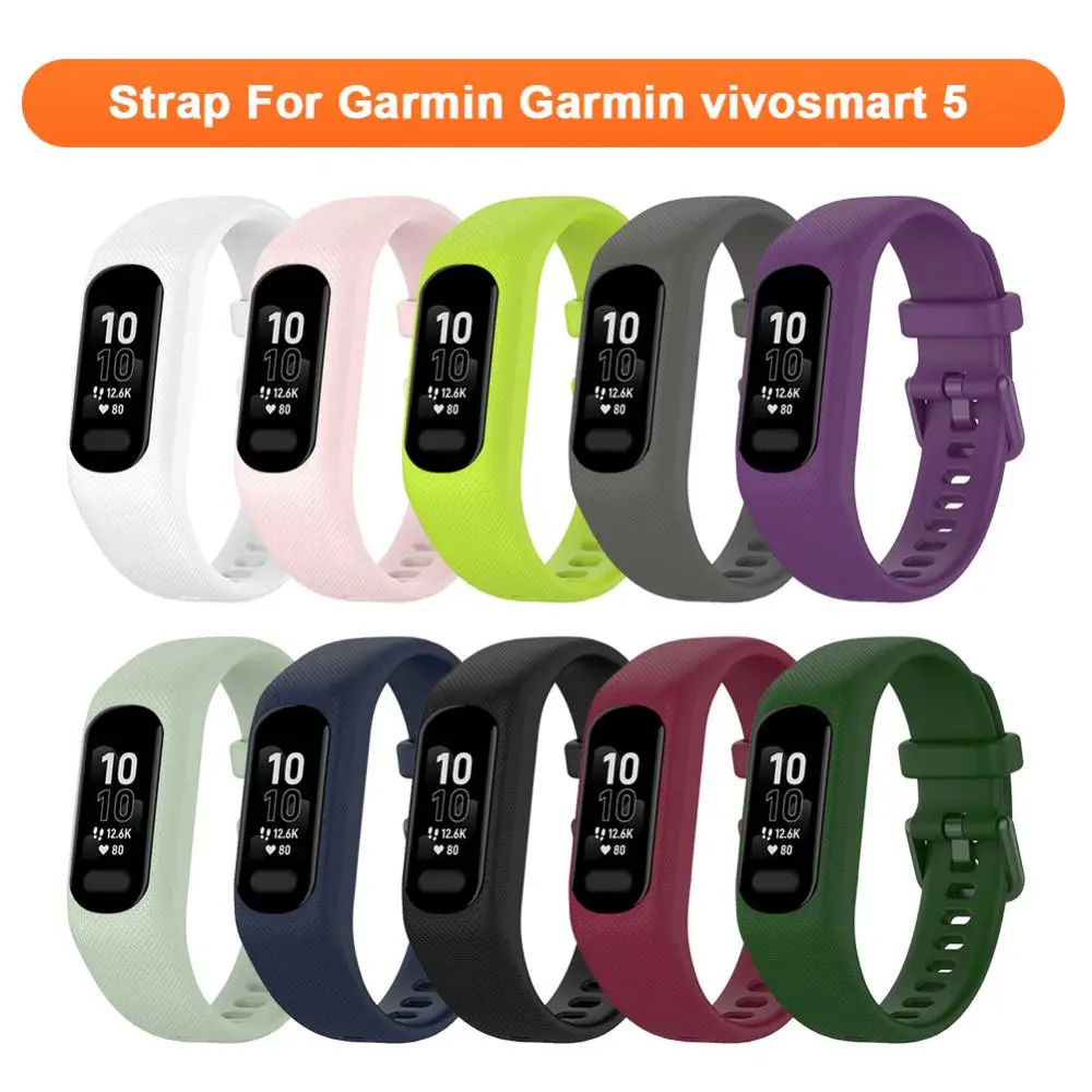 حزام للغارمين Garmin vivosmart 5 سيليكون حزام الذكية الرياضة سوار استبدال معصمه ل Garmin Garmin vivosmart 5