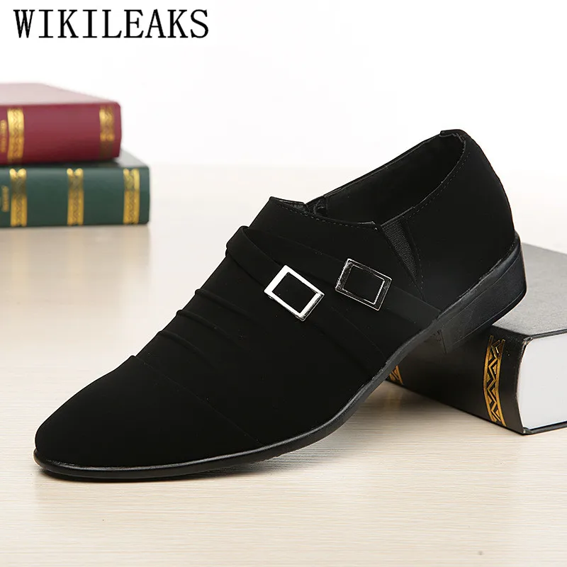 Suede Leather Loafers Men Shoes Wedding Formal Shoes Men Luxury Brand Oxford Shoes For Men Dress Shoes Sapato Social Masculino