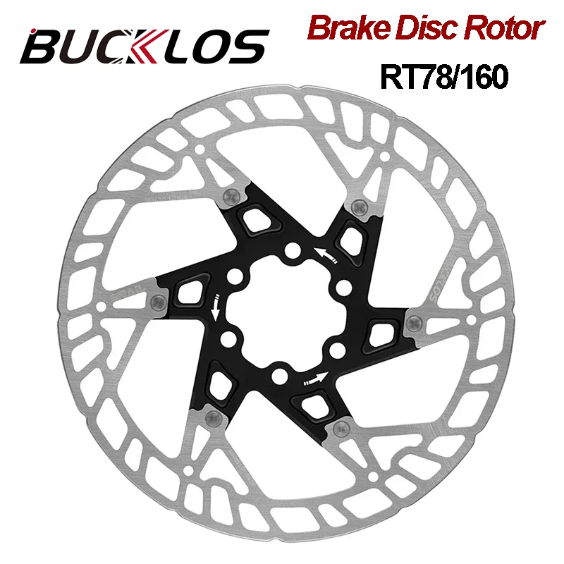 BUCKLOS 160mm Brake Disc Rotor 6 Bolts MTB Brake Disc Heat Dissipation Bike Hydraulic Brake Disc MTB Floating Rotors Accessories