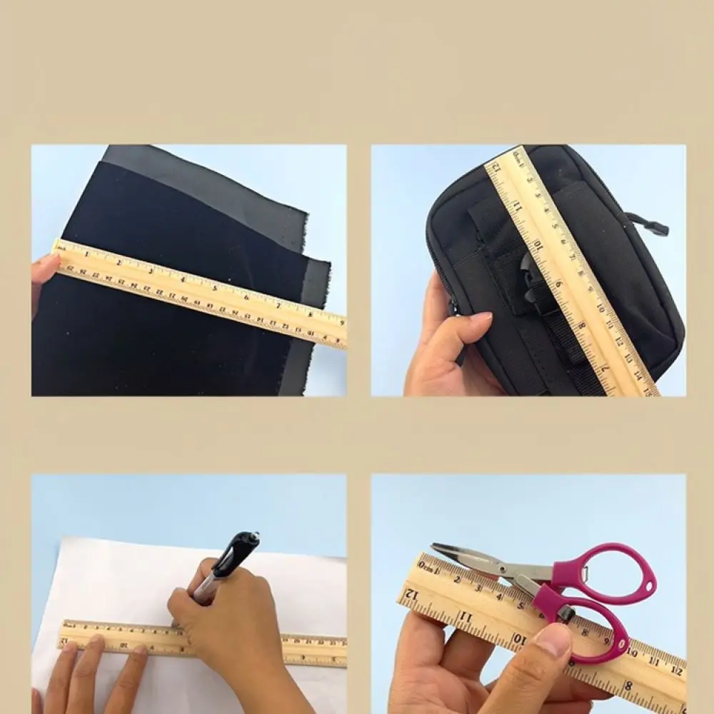 Durable Wooden Ruler 30cm Straight Edge Tool For For Xingweiqiang Student Office Stationery Technical Drafting Equipment