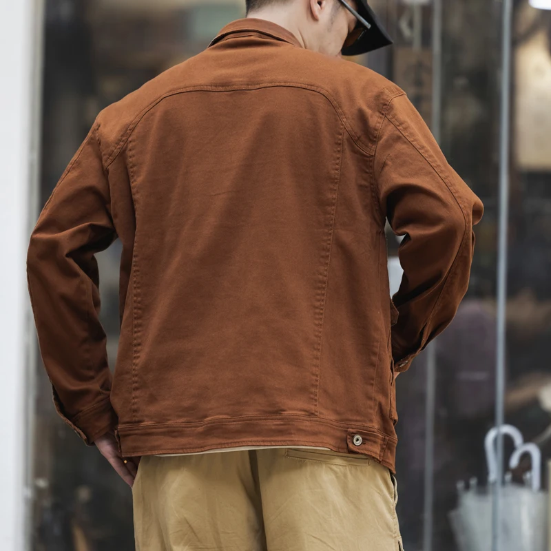 الأمريكية الرجعية منتصف الوزن الصيد سترة قطن الرجال فضفاضة كبيرة الحجم عادية الرجل الصلب عمال معطف الخريف نمط جديد #2