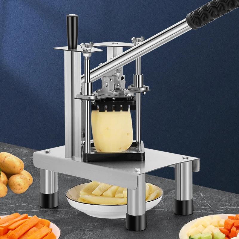 Kitchen Tools Manual Potato Chips French Fries Cutter Vegetable Fruit Slicer Chopper Machine Cucumber Vegetable Cutting Mach