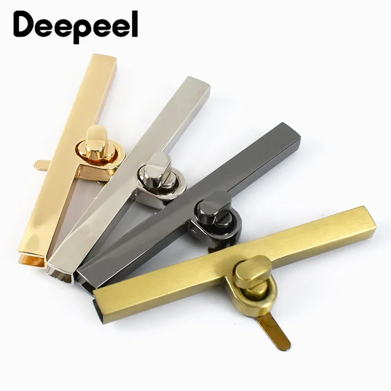 2/5/10Pcs 95mm Zinc Alloy Rectangle Lock Clasp Bag Handbag Closure Twist Turn Locks Snaps Purse Buckles DIY Luggage Accessories