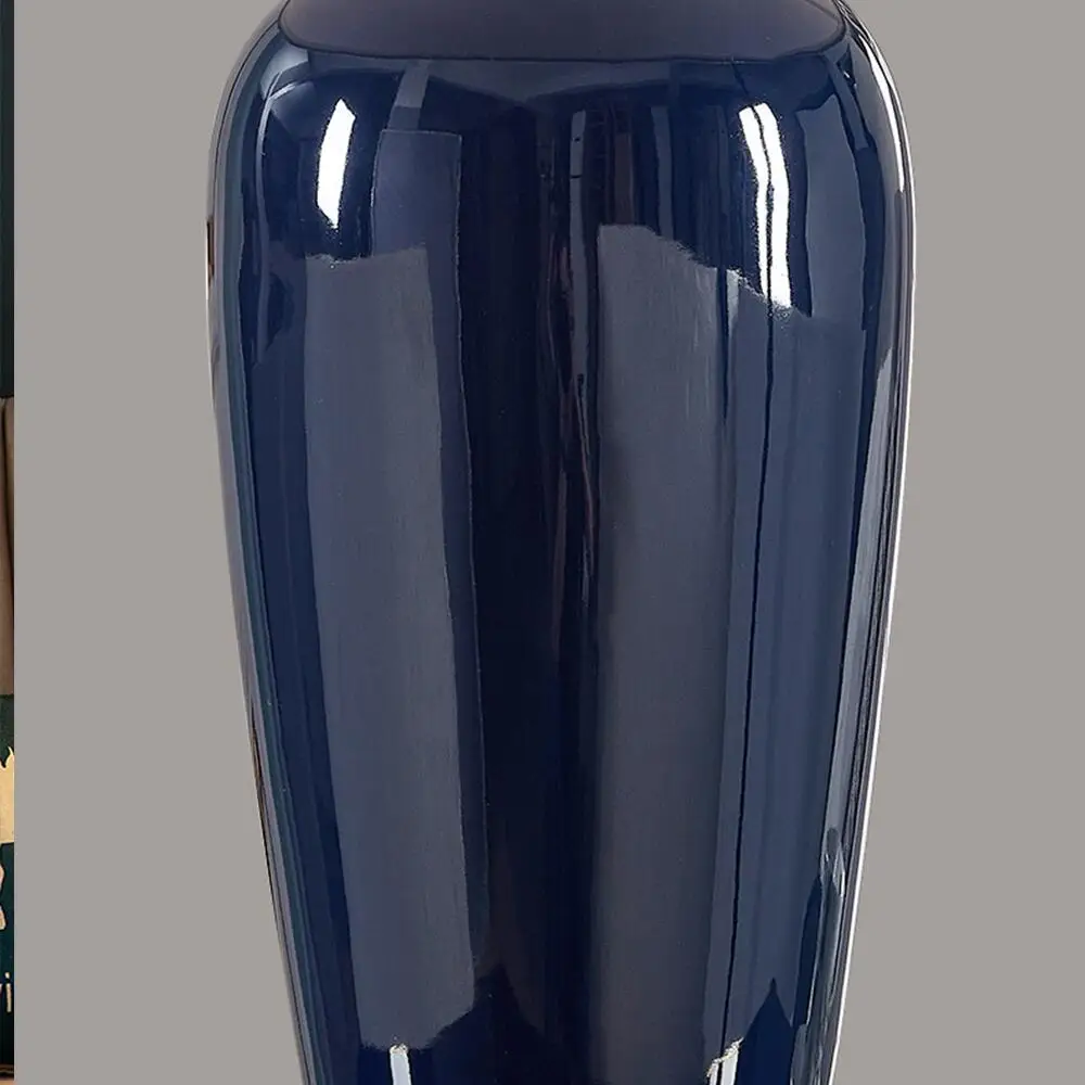 Ceramic Table Lamp Room Decor American Light Luxury Bedroom Bedside Lamp Living Room Dark Blue Remote Control Desk Lamp image 4
