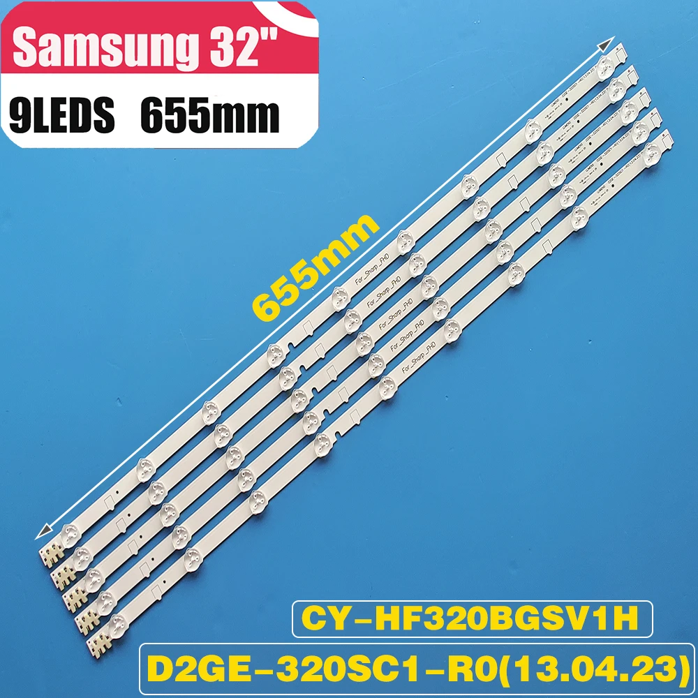 10 Kit 655mm For SamSung Sharp-FHD 32'' D2GE-320SC1-R0 CY-HF320BGSV1H UE32F5000AK ue32f5500aw UE32F5700AW HF320BGS-V1 2013SVS32F