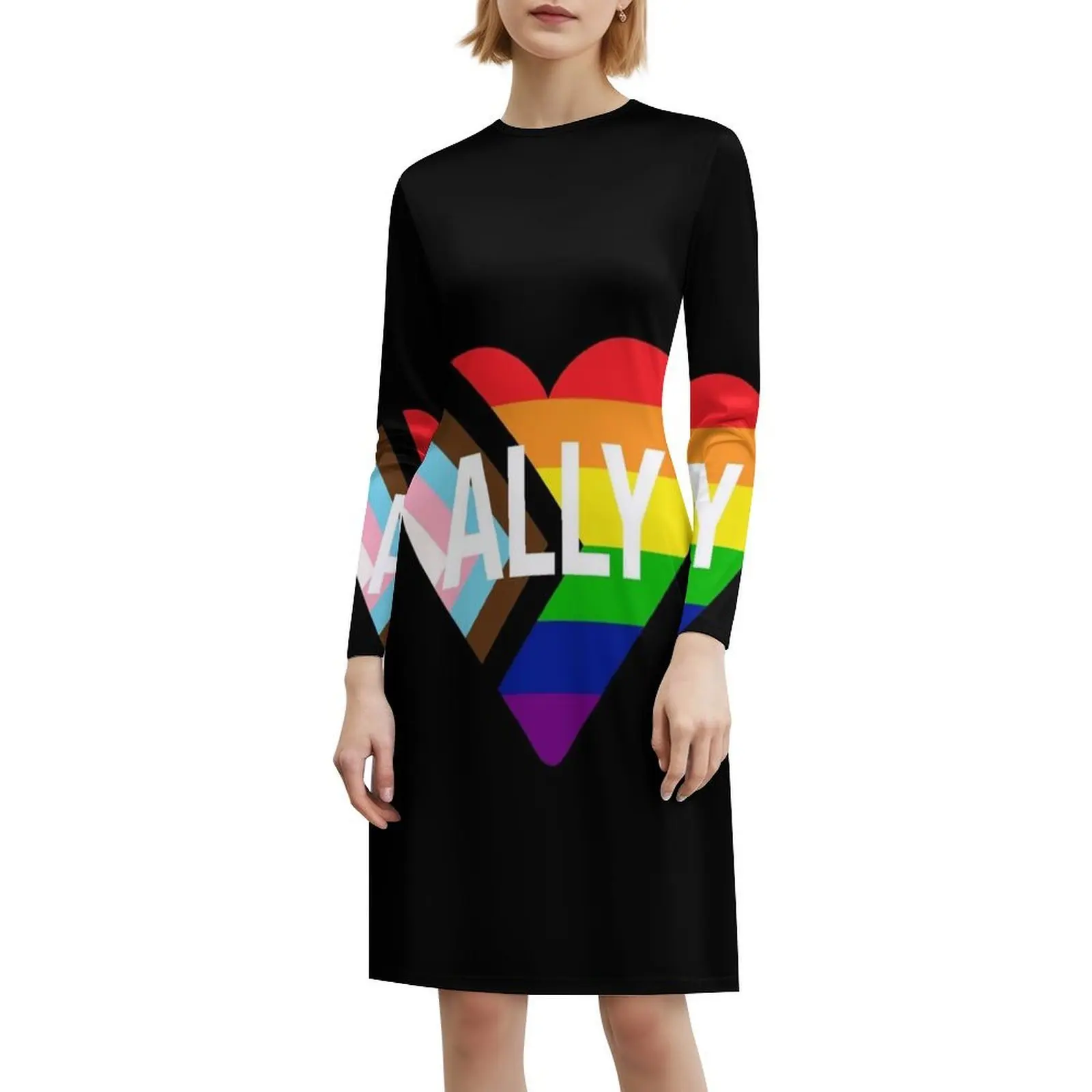 التقدم فخر العلم القلب حليف بوهو شيك فستان أنيق موضة شاطئ حفل زفاف ثوب فخر Lgbt Lgbtq التقدم مثلي الجنس قوس قزح #6