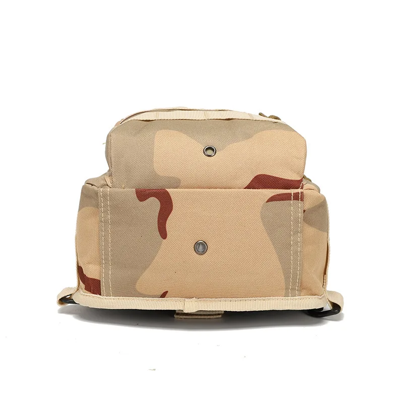 Camuflagem Canvas Cycling Bag, Esportes ao ar livre, Saco Pendurado no Peito Pequeno, Ombro Único, Cruz Diagonal, Tático ao ar livre