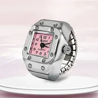 2026 Ring Watch New Hot Selling Creative Alloy Shell Finger Square Dial Couple Men And Women 3