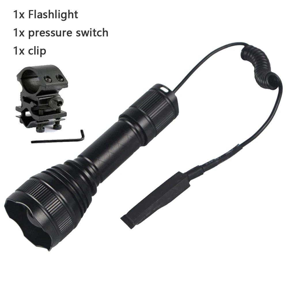 T21 Ir Hunting 940nm/850nm Licht Infrarood Zaklamp Zoombare Nachtzichtlamp + 18650 + Usb-Oplader + Schakelaar + Bevestiging
