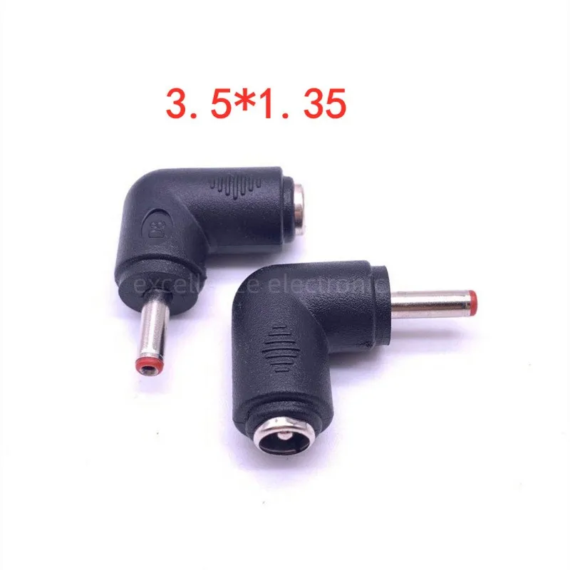 8-piece/Set Laptop Power Plug Adapter DC Female To Male 6.5*4.4 / 4.0X1.7 / 3.0*1.1 / 5.5*2.5 To 5.5*2.1m 90 Degrees