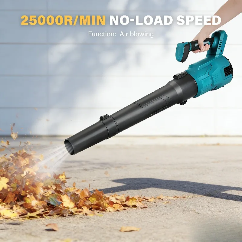 

Бесщеточный электрический воздуходувка Makita 25000 об/мин, мощный инструмент для уборки сада, сдувания листьев и снега, совместимый с аккумуляторами Makita.