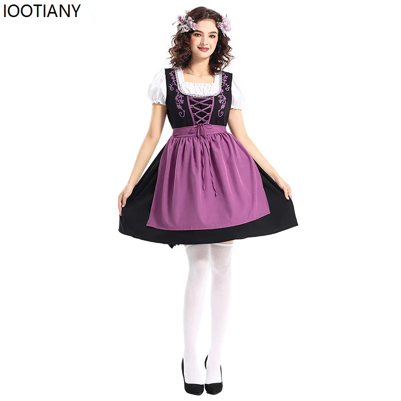

CosplayAdult German Munich Oktoberfest Beer Waiters Costumes Traditional Bavarian Beer Maid Cosplay Dress Carnival Party Stage D