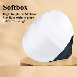 65cm 55cm Globe Lantern Softbox Bowens Mount Quick Ball Diffuser Ring Soft Light Modifier for Film-Making Video Shoot Flash