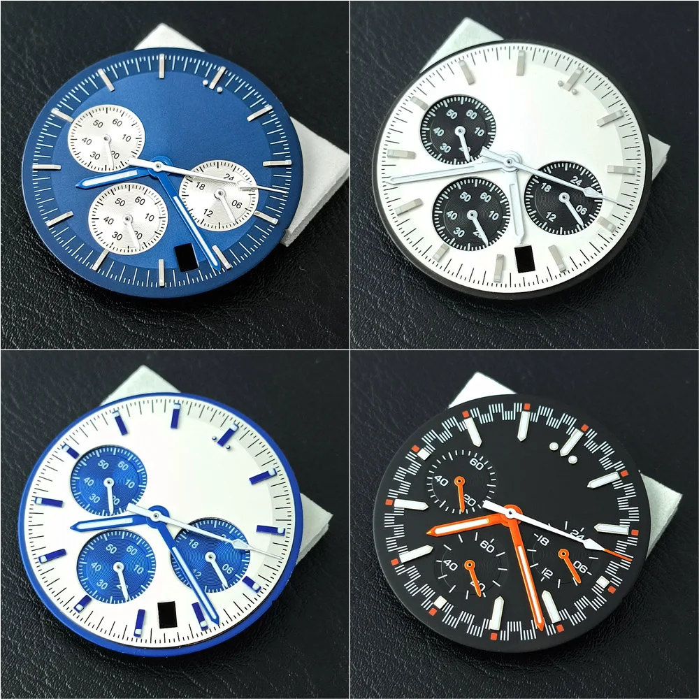 VK63 diameter 32.5mm high-quality green luminous dial, equipped with 6-point pointer accessories, suitable for VK63 movement