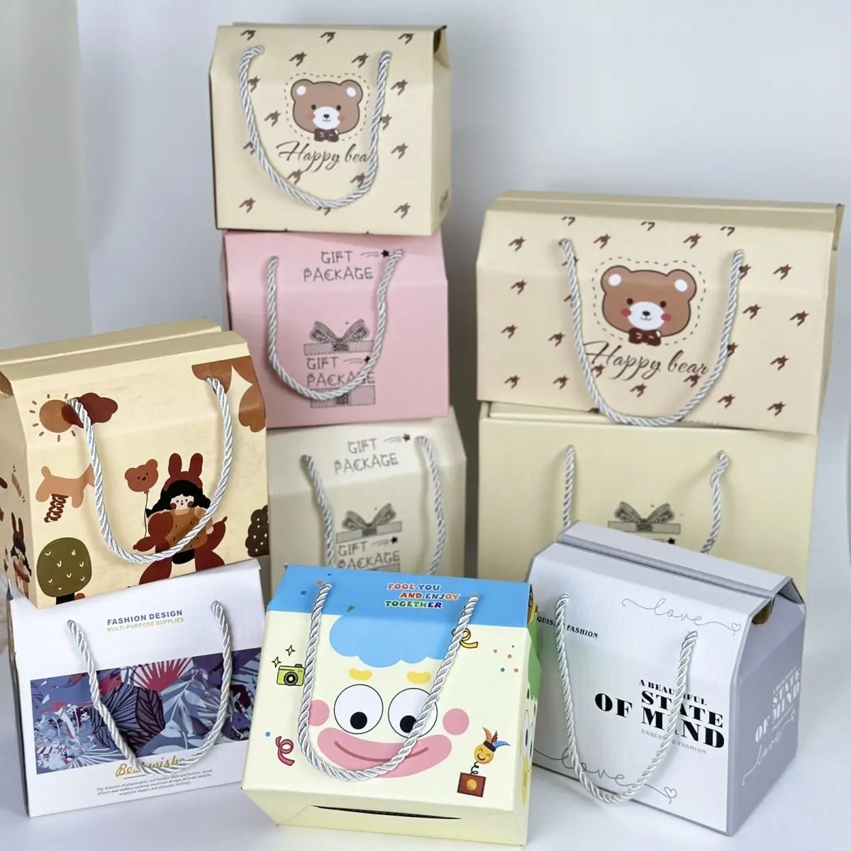 Cute Birthday Gift Box, Ceramic Cup Gift Boxes, Packaging Exquisite, Empty Bags, Holiday Student Teacher Mystery Box