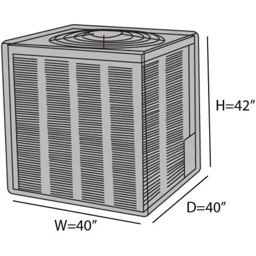 Cubierta de aire acondicionado Covermates - Protección duradera resistente a la intemperie para unidades exteriores Poliéster 600D 40W x 40D x 42H Ripsto