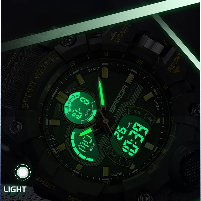 Men's Military Digital Waterproof Quartz Watch