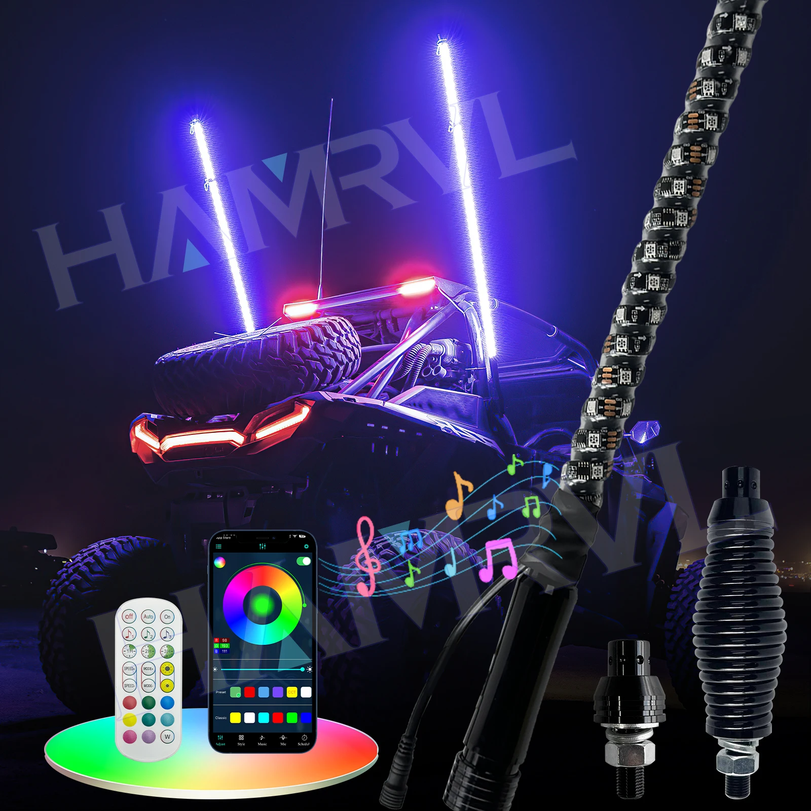 1-2pcs-led-whip-light-2-3-4ft-car-led-light-rgb-with-spring-waterproof-bendable-music-control-flagpole-lamp-for-suv-atv-utv-rzr