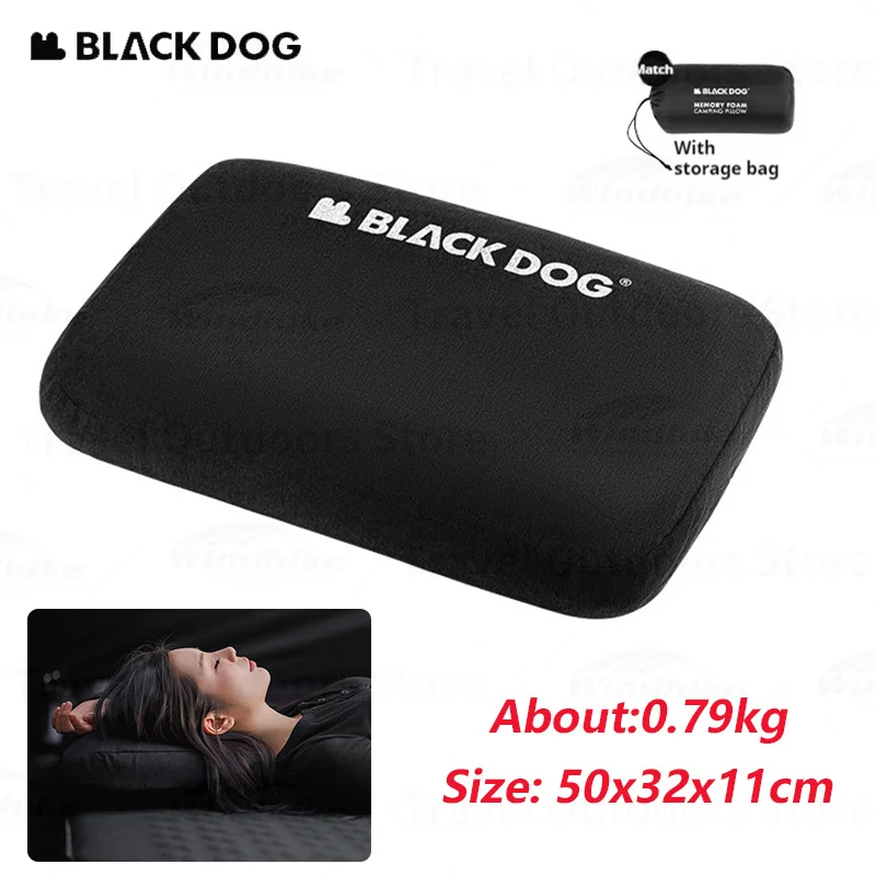 

Naturehike-Blackdog Memory Sponge Pillow Ultralight Outdoor Camping Sleeping Bag Travel Comfort Pillow Portable Storage Soft