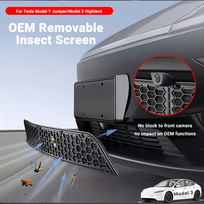 

Suitable for Tesla's Detachable Insect-Proof Net, the New Model 3/Y Integrated Insect-Proof Air-Conditioning Intake Mask