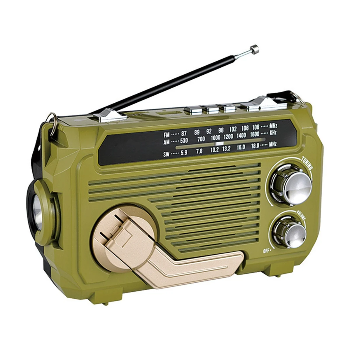 

Radio Hand Crank Power Generation Solar Charging Three-Band Bluetooth Card MP3 Multifunction Play Radio