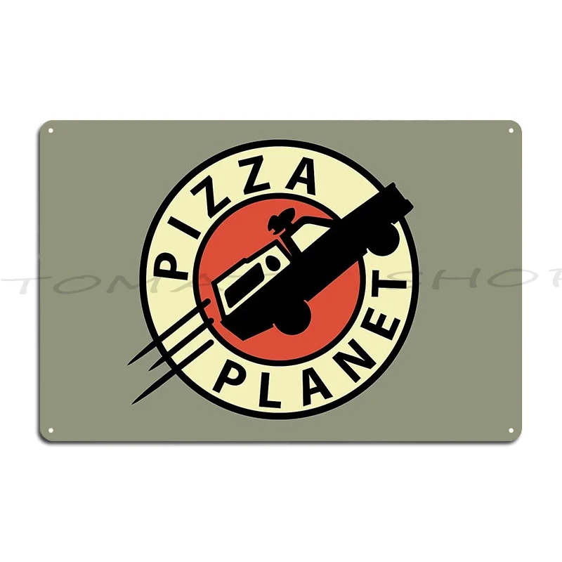 Pizza Planet Express Metal Plaque Poster Customize Wall Decor Bar Cave Customized Tin Sign Poster