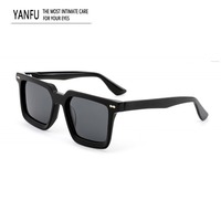 Black Polarized Classic Square Sunglasses Man Thick Woman Glasses Men Outdoor UV400 Handmade Driving Eyeglasses Fishing Fashion