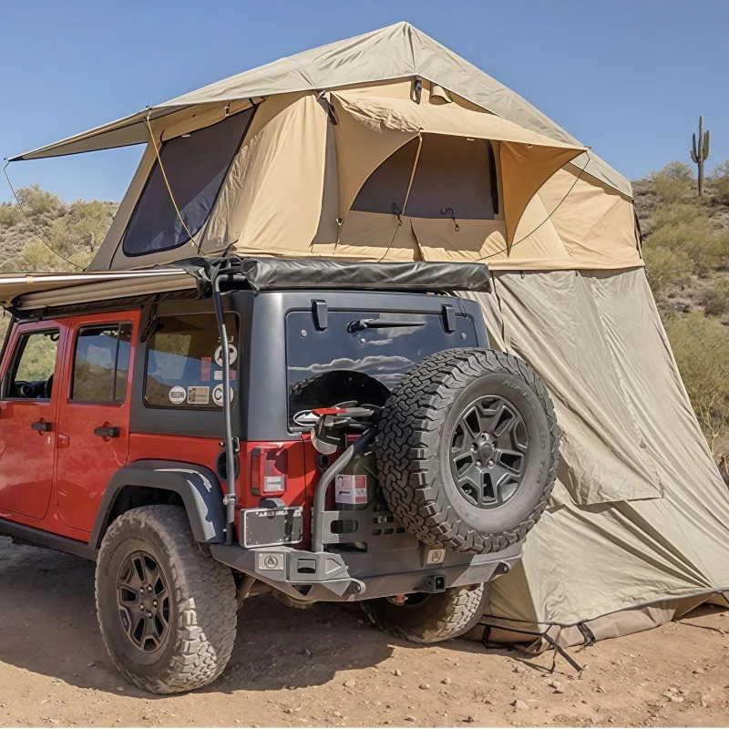 4x4 Premium Folding Outdoor Shell Roofing Tent Waterproof High-Rise Campervan Roofing Tent,Custom