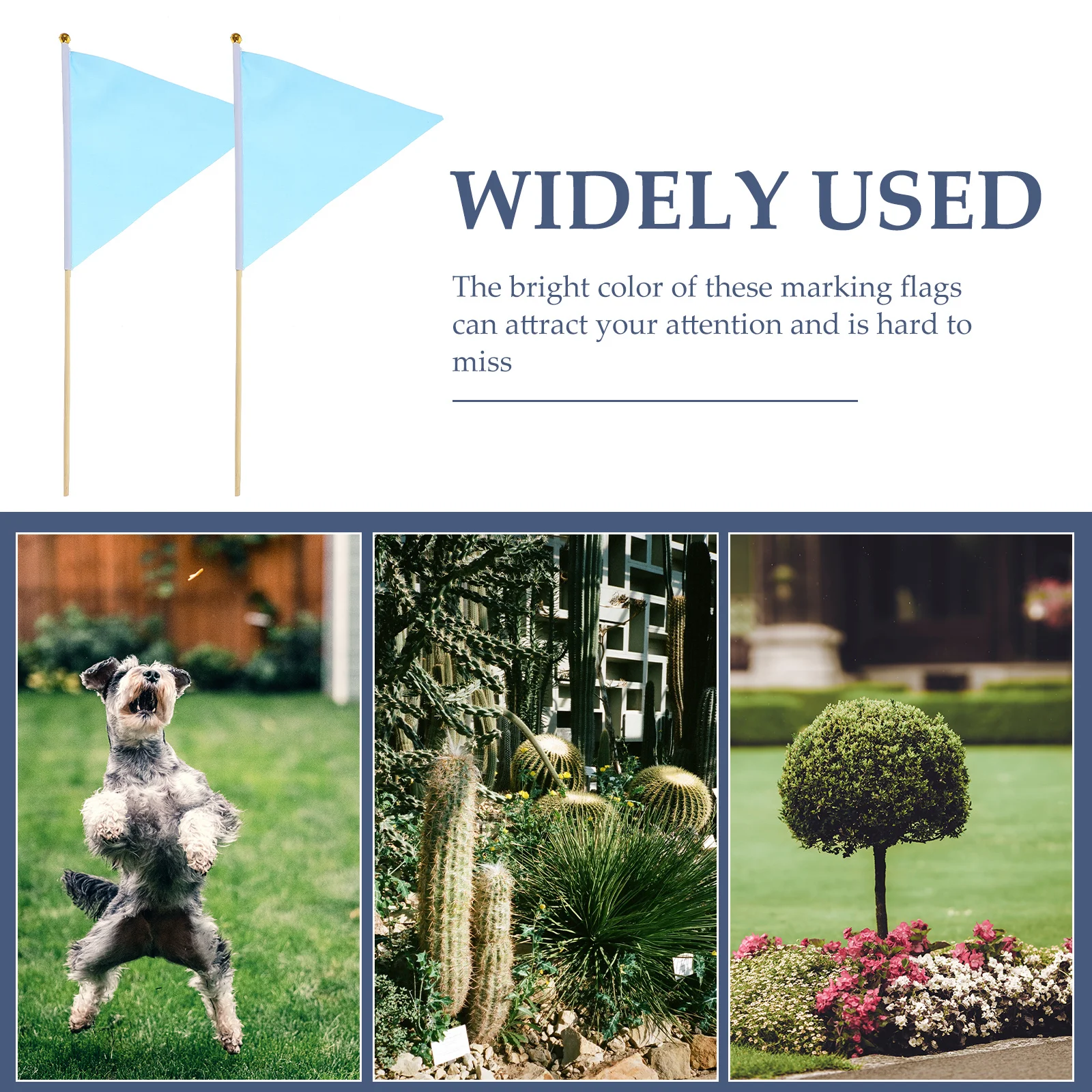 

8pcs Marking For Durable Bamboo Polyester Material Lawn Irrigation Yard Garden Landscape Construction Survey Flags Yard Marker
