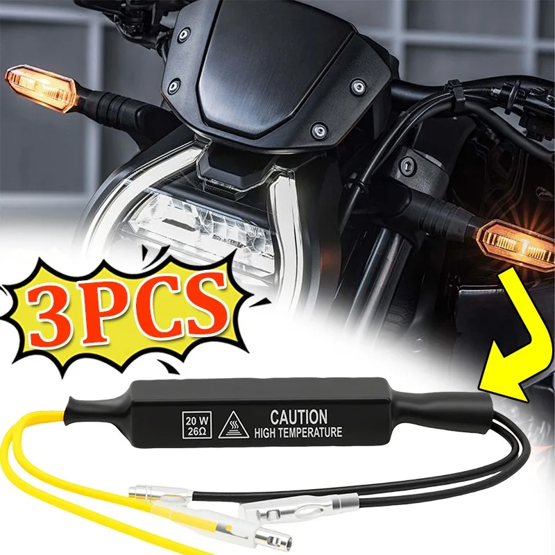 1-3 قطعة دراجة نارية LED بدوره أضواء الإشارة خطأ فك المتعري مؤشر تحميل المقاوم 12 فولت تيار مستمر 20 واط حل الوامض خطأ فك #1