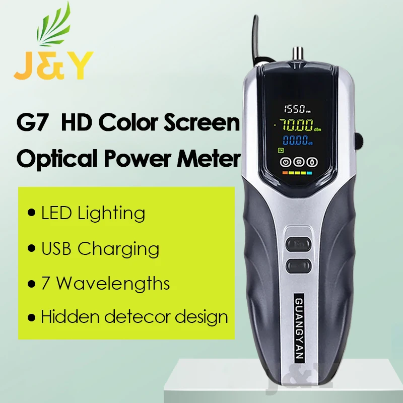 

G7 Optical Power Meter High Precision OPM Optic Cable Tester FTTH Color LCD Screen with Flash Light USB Charging