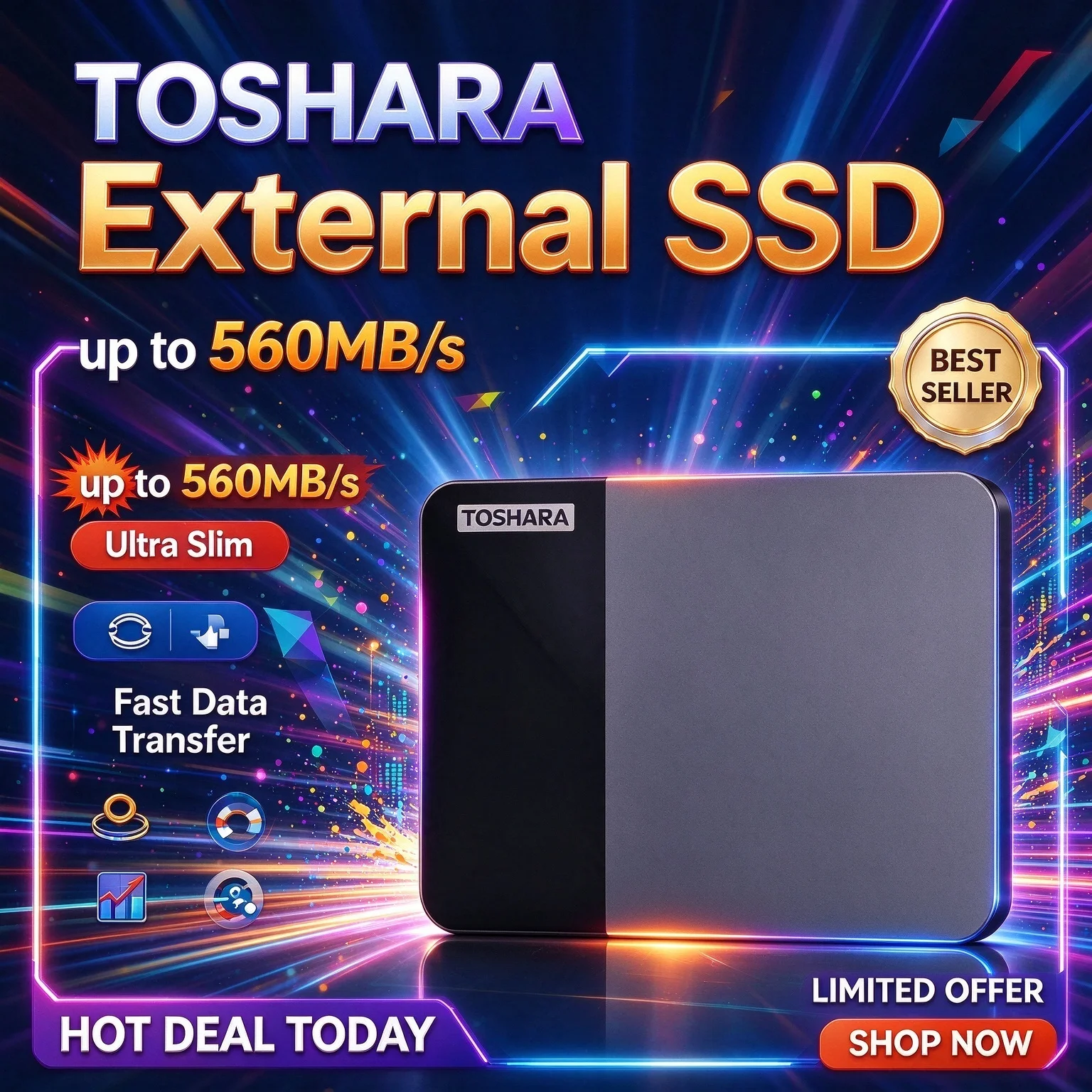 B3 Slim Encrypted External Hard Drive Large Capacity USB3.0 Office File Backup Stable Hard Disk 2TB 4TB for Desktop and Laptop