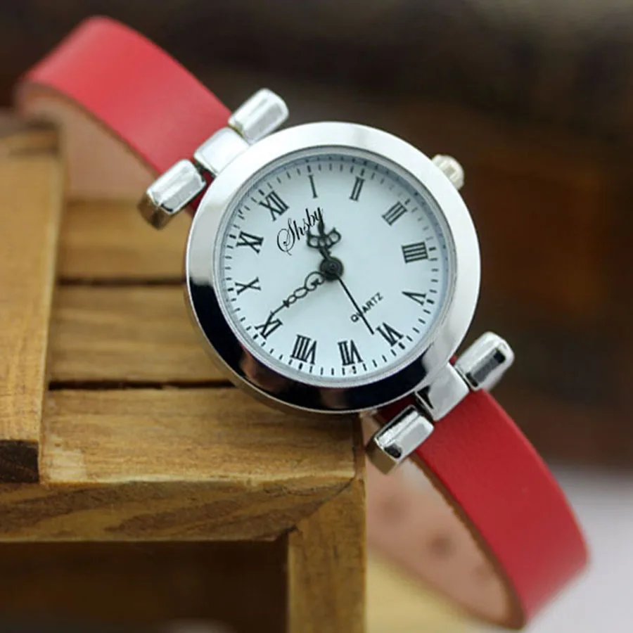 Shsby New Fashion Hot-selling Genuine Leather Female Silver Watch ROMA Vintage Watch Women Dress Watches