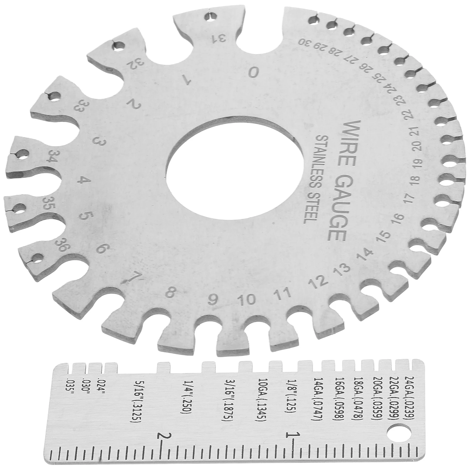 

2Pcs Wire Gauge Measuring Tools Stainless Steel Dual Sided Thickness Gauge Tool for Welding Metal Sheet Measurement