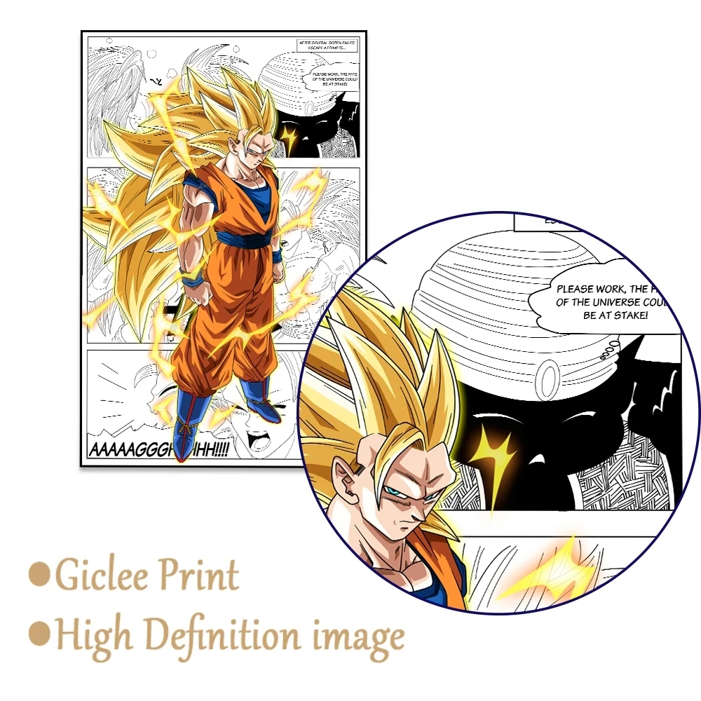 2023 New Anime Dragon Ball Poster Cartoon Character Vegeta Goku Piccolo Bulma Wall Art Canvas Painting Home Decoration Aesthetic