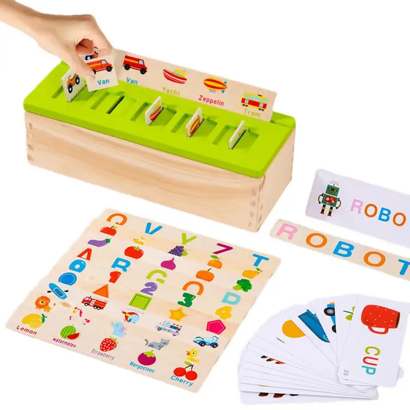 Wooden Shape Sorter Toy Wooden Matching Box Knowledge Classification Box Color Shape Preschool Learning Toy Sorting Box