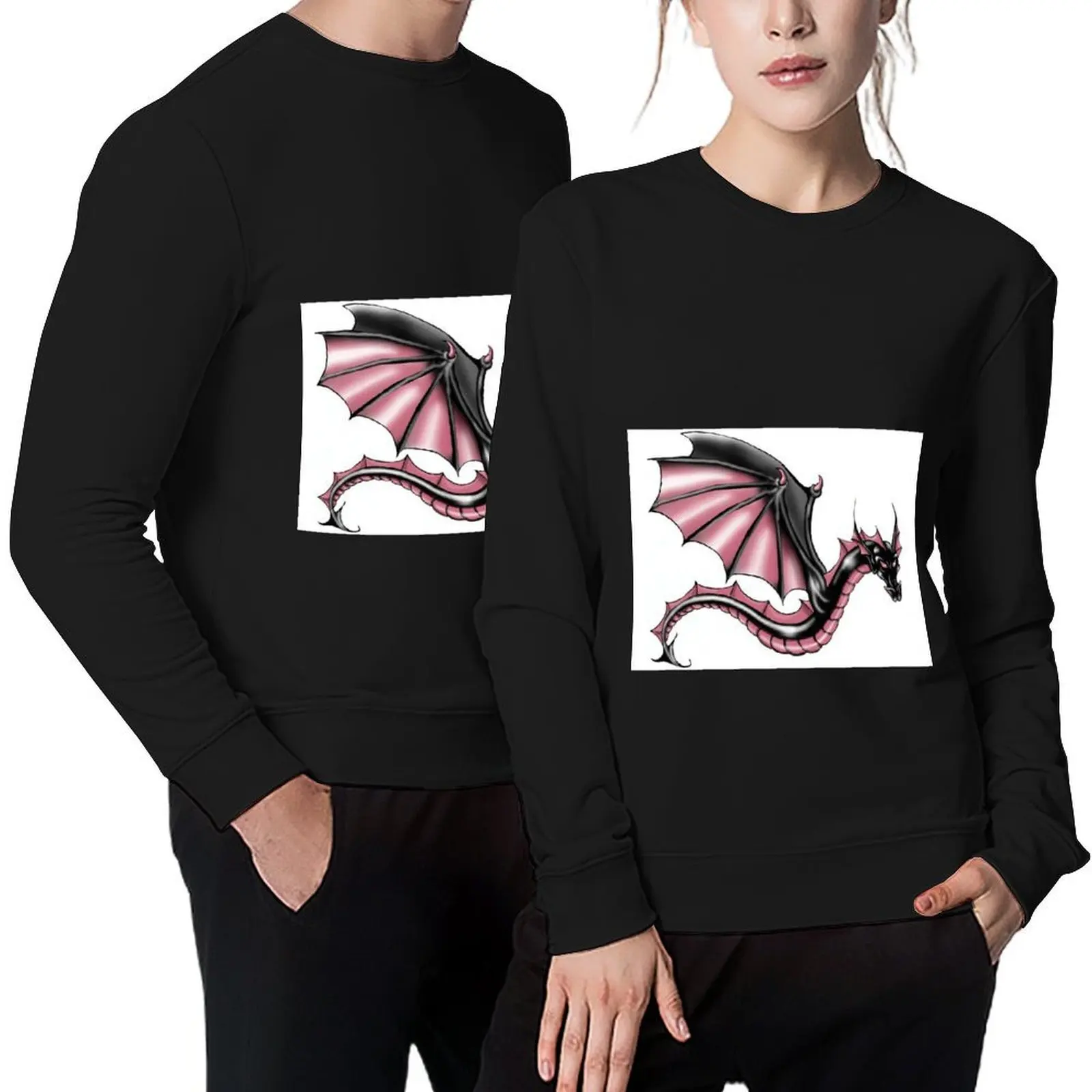 

Flying Red and Black Dragon Pullover tracksuit men wear winter clothes fashion men hoody