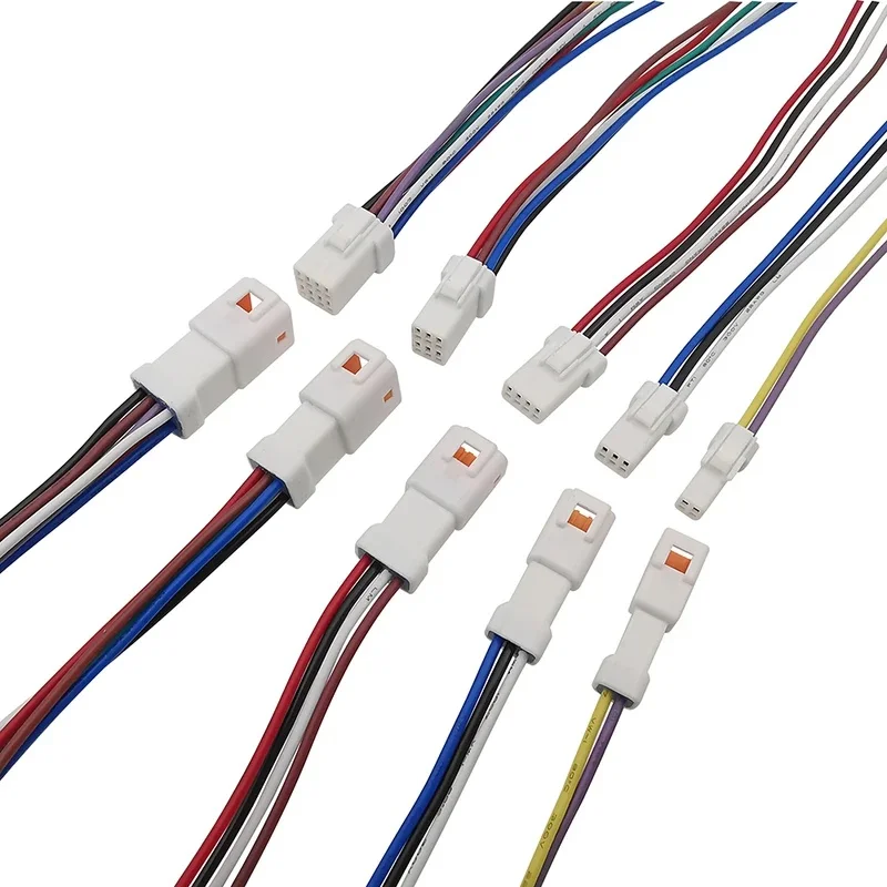 2/3/4/6/8Pin JST JWPF Type JWPF-VSLE-S JWPF-VSLE-D Automotive Waterproof Cable Connector Wiring Harness Butt Plug JST-02T 02R
