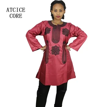 Afrikanische Dame Kleidung Top und Hose zwei Stück verschiedene Farben Dashiki Design Stickerei Anzug