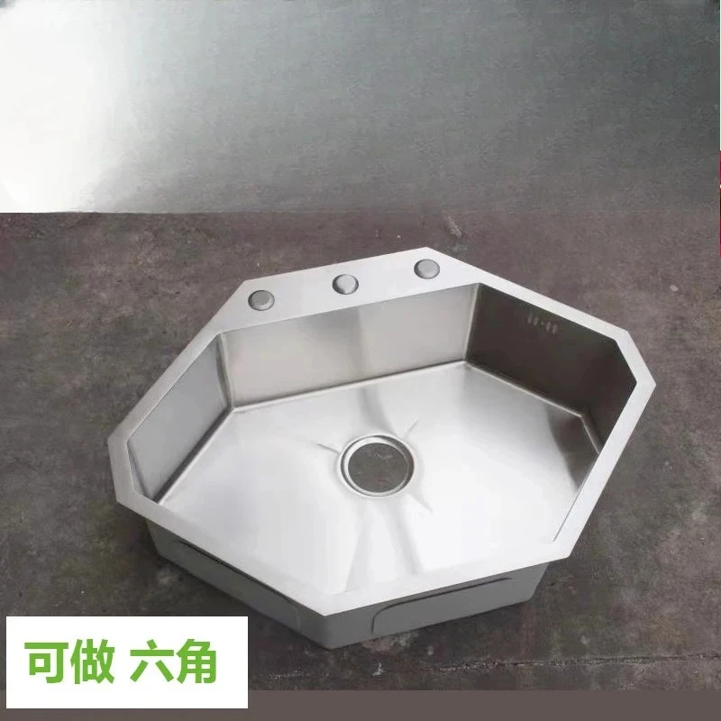 [Diamond Octagon Sink] Corner special-shaped thickened SUS304 stainless steel