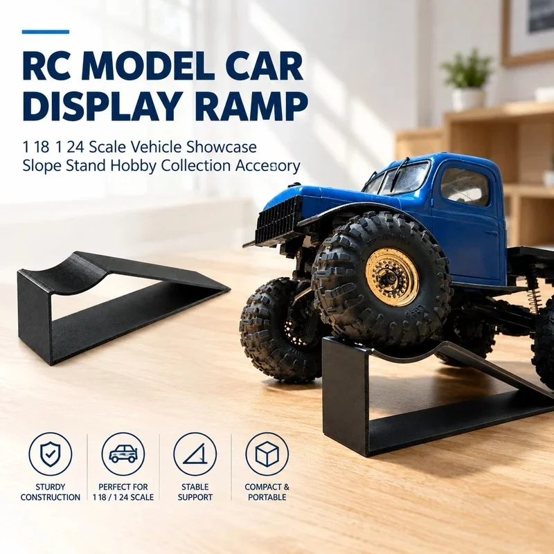 1/18 1/24 RC Car Display Ramp Model Vehicle Showing Slope Stand Hobby Model Display Accessory