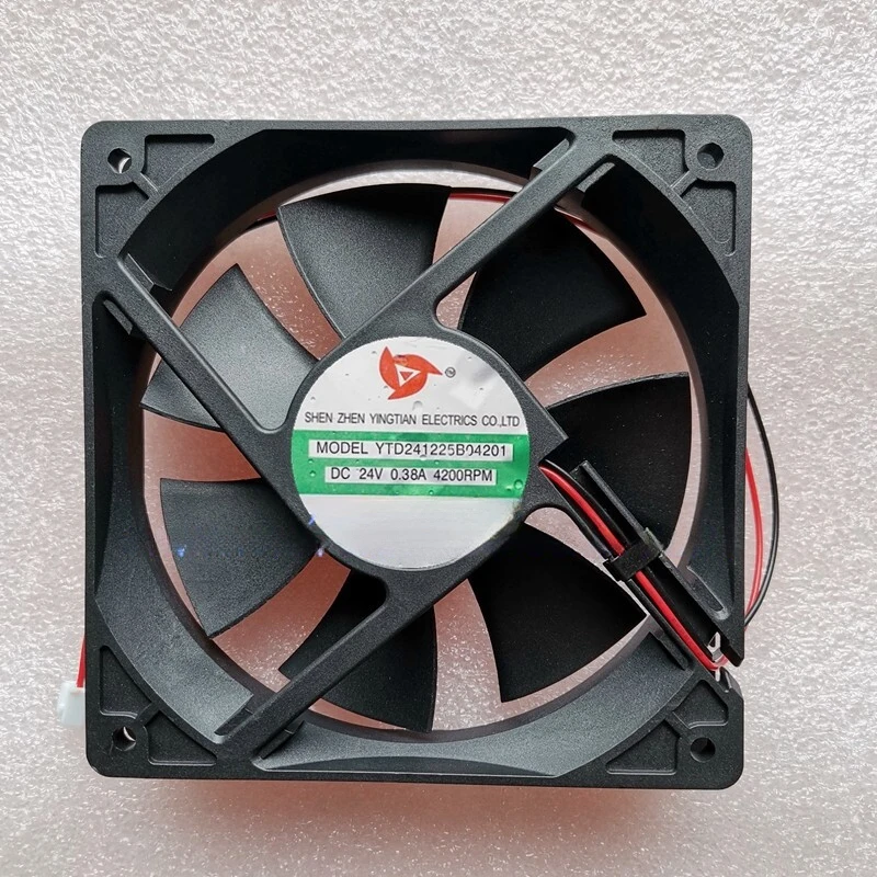 

Y+1 PCS for YINGTIAN Fan YTD241225B04201 DC24V 0.38A 12025 12cm 2 wire cooling fan