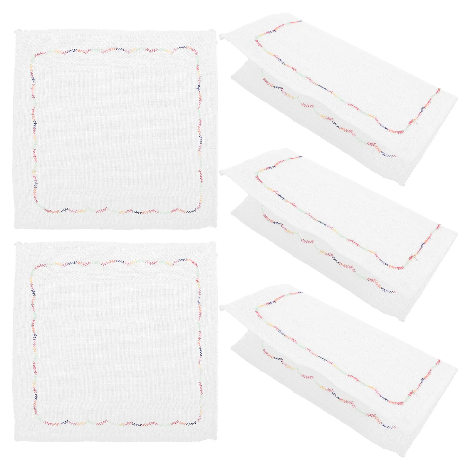 

5pcs Thick Dish Cloth Washable Bathroom Scouring Towel Kitchen Towels Oil Resistant Wood Fiber Reusable Lock Design