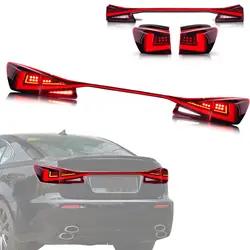 LED Middle Lamp Tail Lights for Lexus IS250 IS350 ISF 2006-2012 Start-up Animation Sequential Turn Signal Facelift Rear