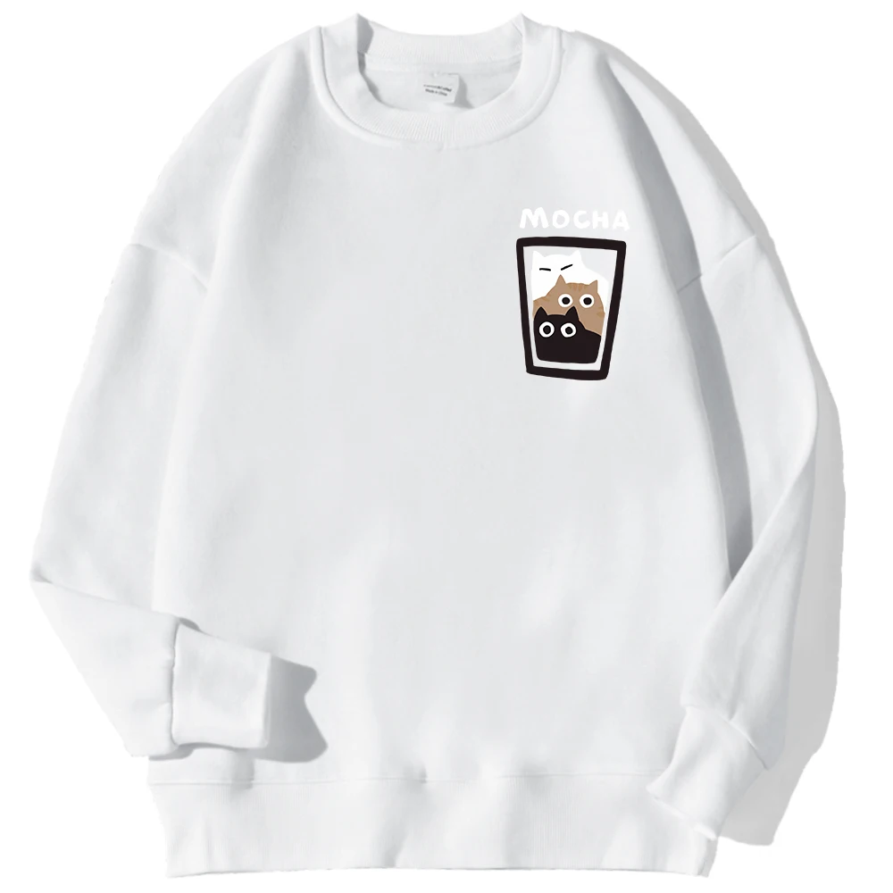 Three Cats In A Coffee Cup Men Hoodies Harajuku Crewneck Hoodie Fashion Oversize Hoody Autumn Comfortable Tracksuit