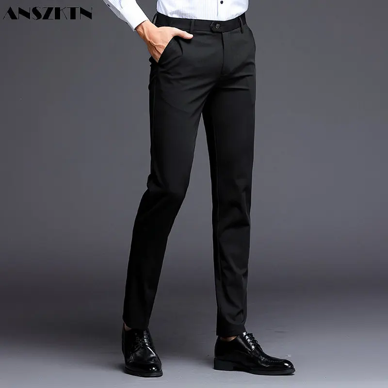 

ANSZKTN Business formal pendant sense casual straight trousers suit pants