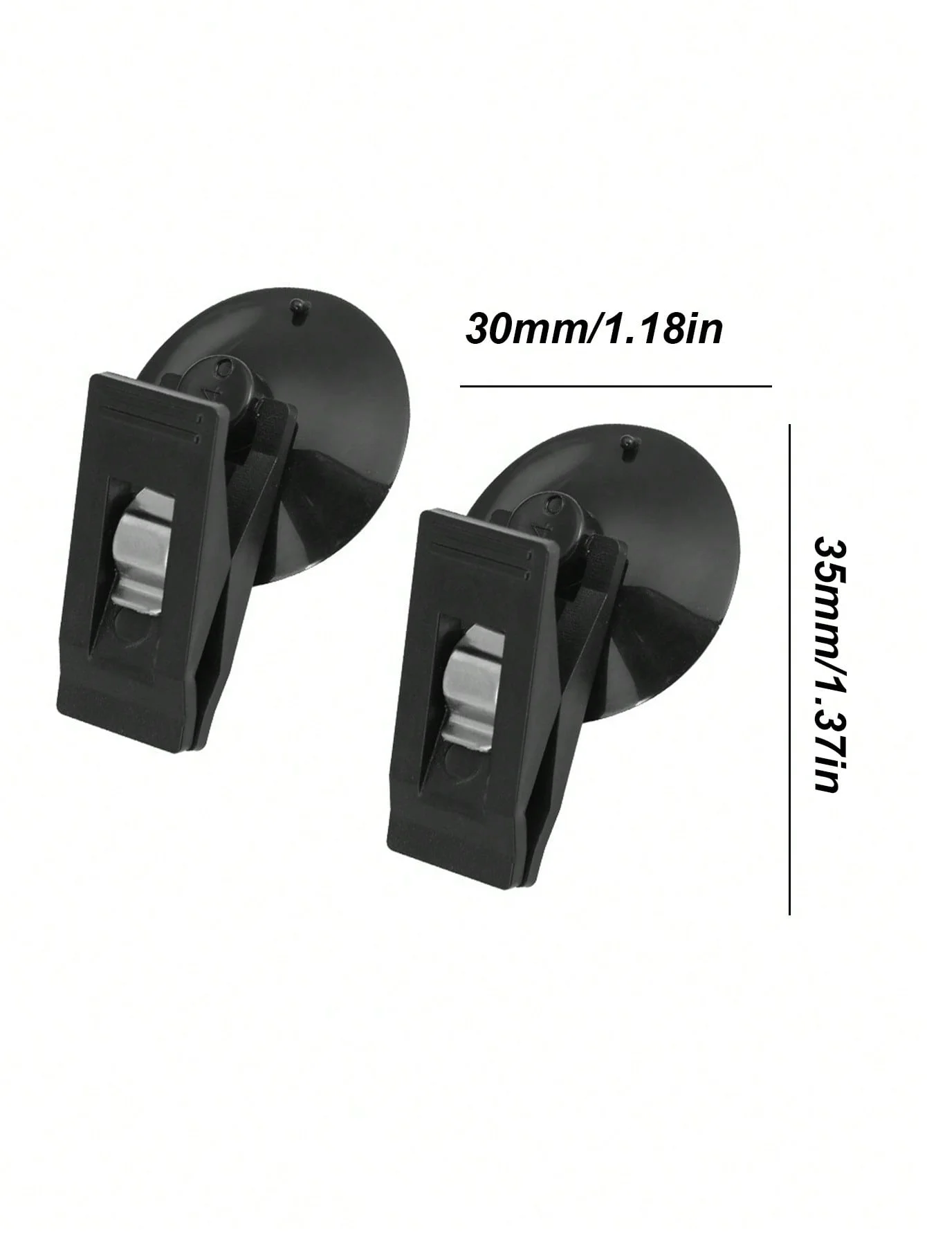 Universal Plastic Car Window Suction Cup Clips – Black Multi-Function Clips for Sun Visors, Curtains, Towels, Business Cards & D