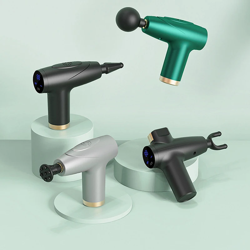 Fascia Grab Home Portable Muscle Relaxer Charging Mini Massager Mini 4-Head Mini Fascia Gun Multi-Stage Massage Gun Muscle Relax image 4