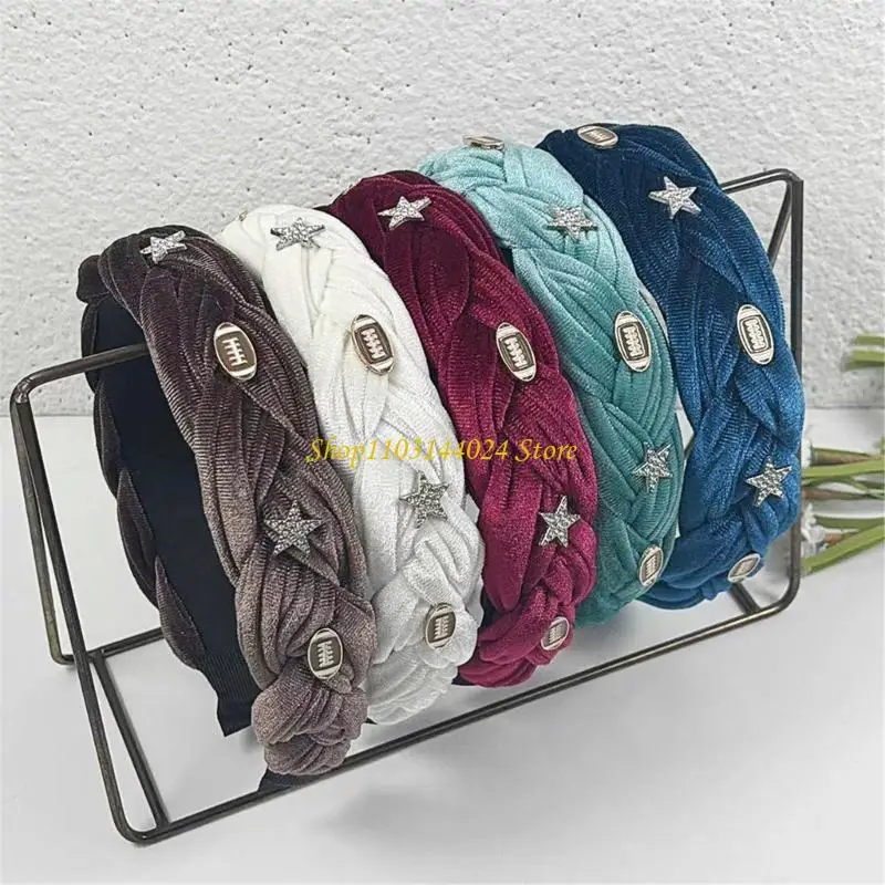 N5KE Girl Fashion Star Headbands Braided Headwear Hairbands Casual Headwear