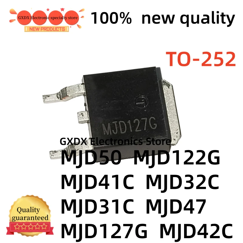 10-20Uds 100% new J122G J127G J31CG J32CG MJD122T4G MJD127T4G MJD32C MJD41C MJD42C MJD47 MJD122G MJD127G MJD31C MJD50 TO-252